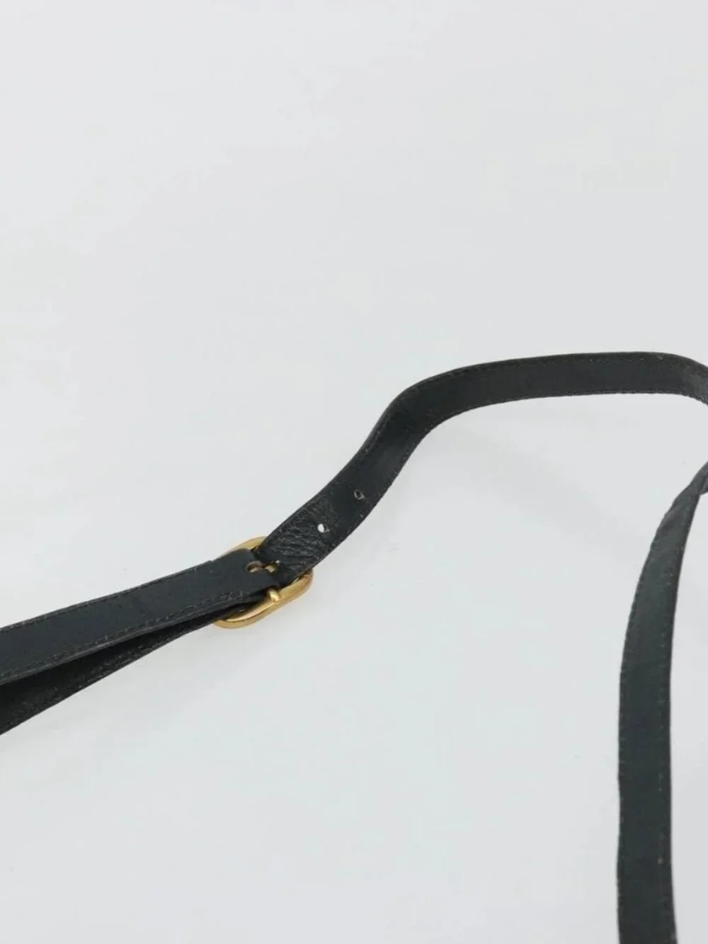 GUCCI GG Supreme Sherry Line Shoulder Bag PVC Navy Gold 10 02 056 Auth YKZ1259